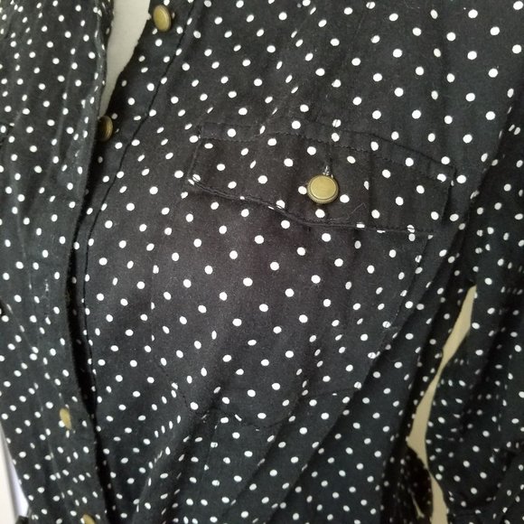 💓SOLD💓 MERONA Polka Dot Shirt Dress Shirtdress - Picture 8 of 13